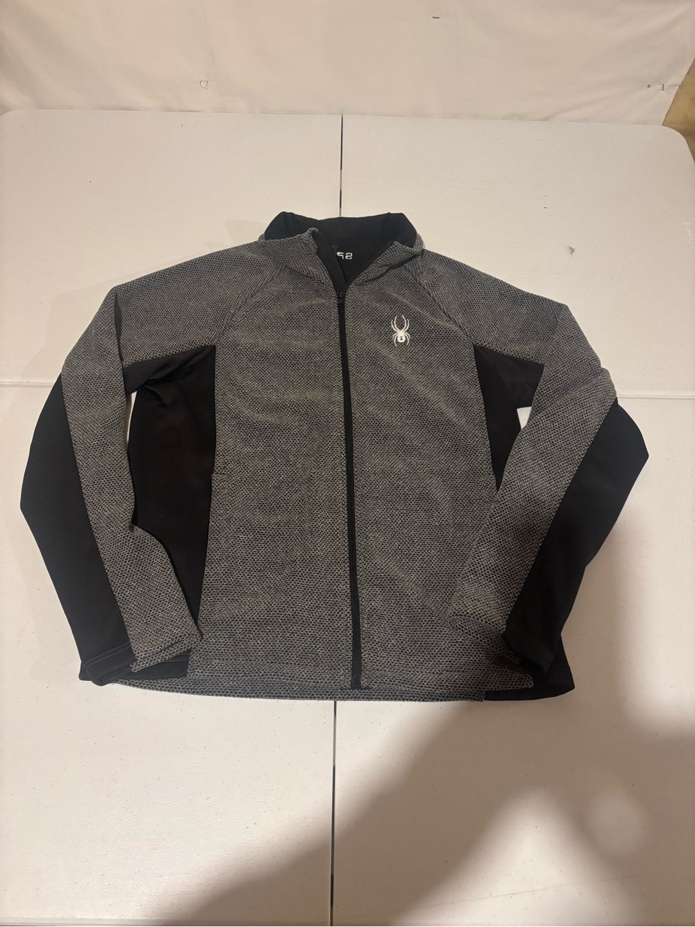 Spyder Men’s Size M Gray Black Full Zip Athletic Sweatshirt